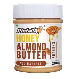 Pintola Honey Almond Butter Crunchy All Natural  Jar  200 grams